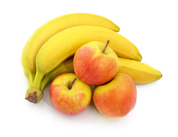 istock Ripe apples and bananas. 1290649715