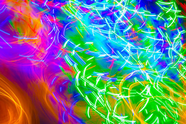 istock Freeze light photo. Abstract futuristic, neon pattern background in wave shape. 1290650231