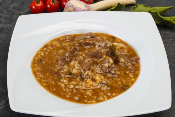 istock Caucasian Kharcho soup with beef meat 1290650250