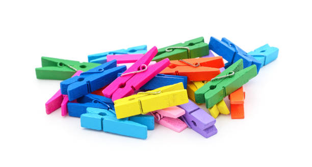 istock Group of colorful clothespins. 1290652733