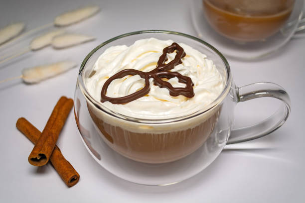 istock 3D printed acorn with chocolate on a latte cup 1290656724
