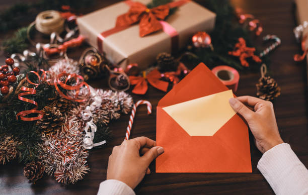 Finishing up a Christmas card