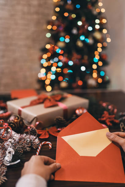 istock Finishing up a Christmas card 1290658990