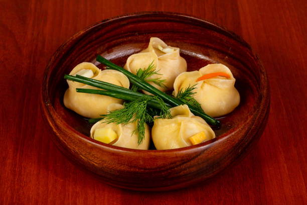 istock Uzbek traditional dumplings - Manti 1290659320