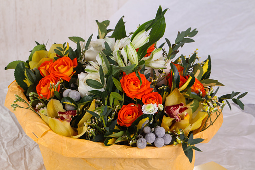 Romance bouquet with various flower