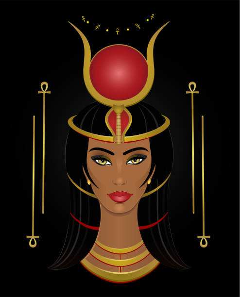 ilustrações de stock, clip art, desenhos animados e ícones de hathor - cleopatra pharaoh ancient egyptian culture women