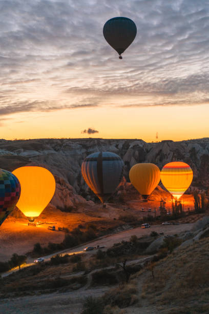 istock Setting of hot air balloon in Cappadocia 1290663940