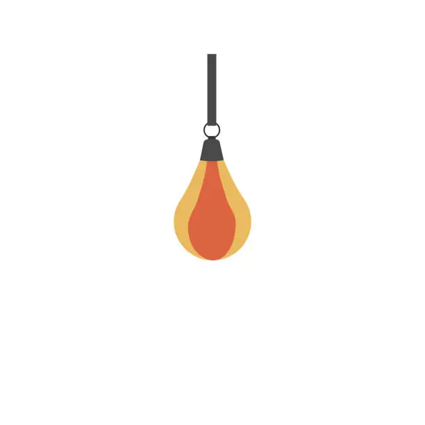 Vector illustration of Punching bag