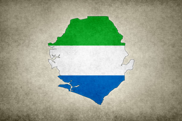 istock Grunge map of Sierra Leone with its flag printed within 1290667713