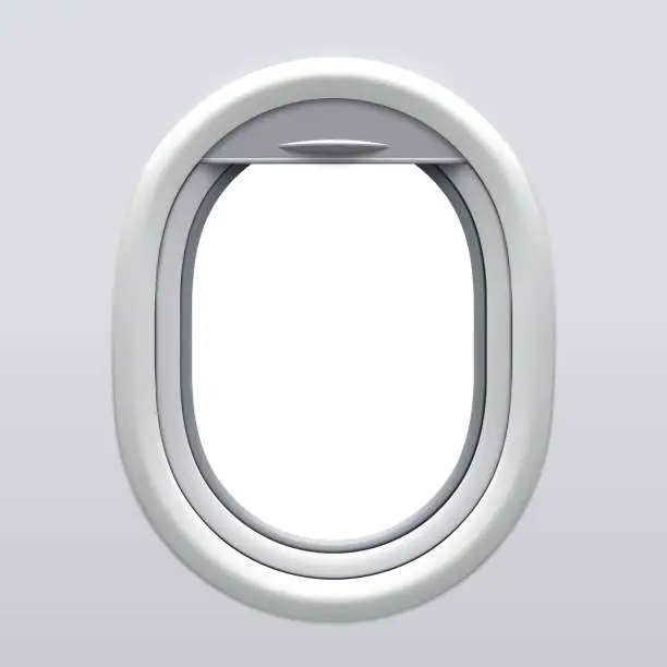 Vector illustration of Vector Realistic Airplane Window Porthole.