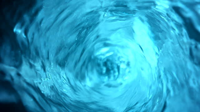 SUPER SLO MO Vortex of water going down plughole