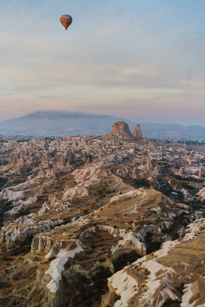 Scenic high angle view of Cappadocia in Turkey