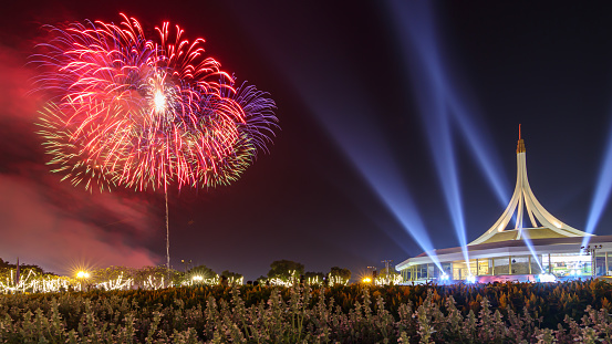 Fireworks at Suan Luang Rama IX on 10 December 2020, at 7:00 PM.