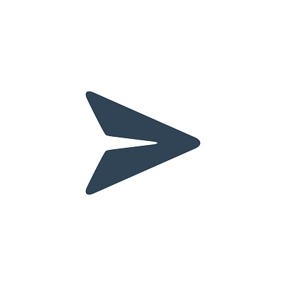 Send message icon. Paper plane symbol. Vector illustration isolated.