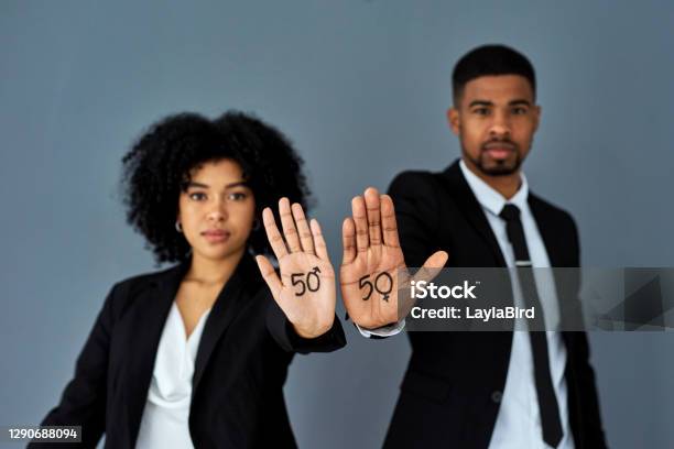 Can We Close The Gap Yes We Can Stock Photo - Download Image Now - Equality, Women, Wages