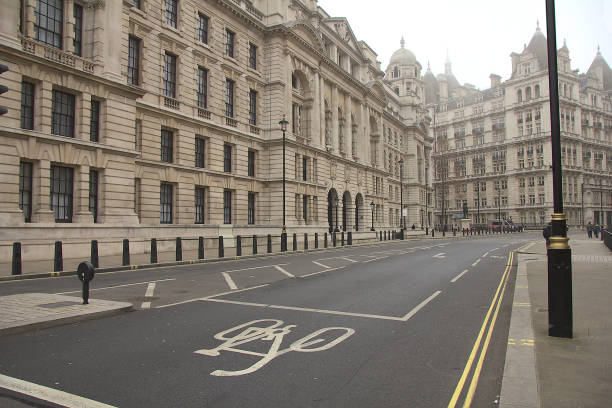 istock Empty streets of London, England, UK 1290700933