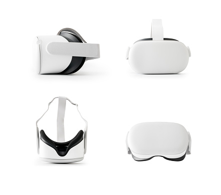 Virtual Reality Simulator, Virtual Reality, Cut Out, White Background, Technology