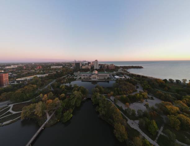 istock Aerial View of Chicago Skyline 1290718757