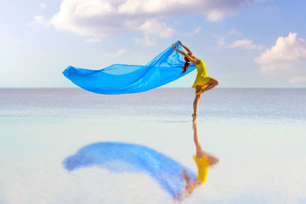 Dancers concept on the lake