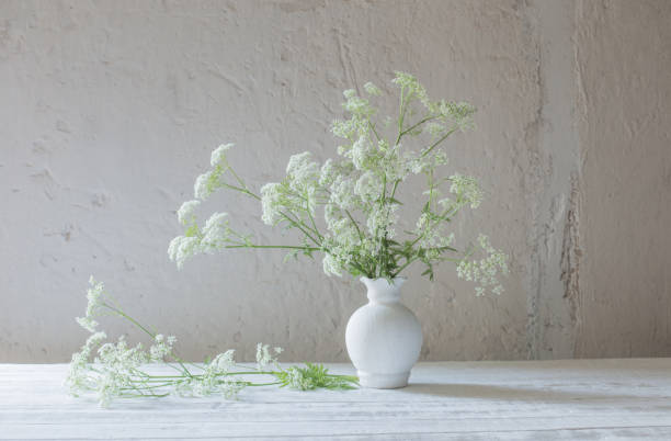 istock white wild flowers in vase on white background 1290723294