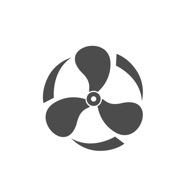 propeller-symbol. fan-vektor-symbol - air quality stock-grafiken, -clipart, -cartoons und -symbole