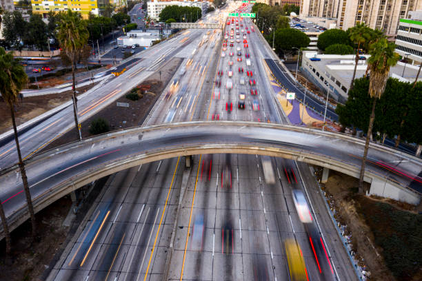 istock Los Angeles Skyline Aerial Video Sunset 1290731578