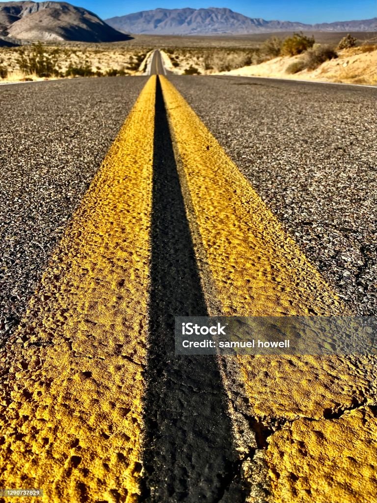 down the road driving near anza-borrego desert state park, ocatillo, ca - usa Anza Borrego Desert State Park Stock Photo