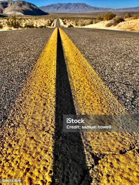 Down The Road Stock Photo - Download Image Now - Anza Borrego Desert State Park, Road, Dividing Line - Road Marking