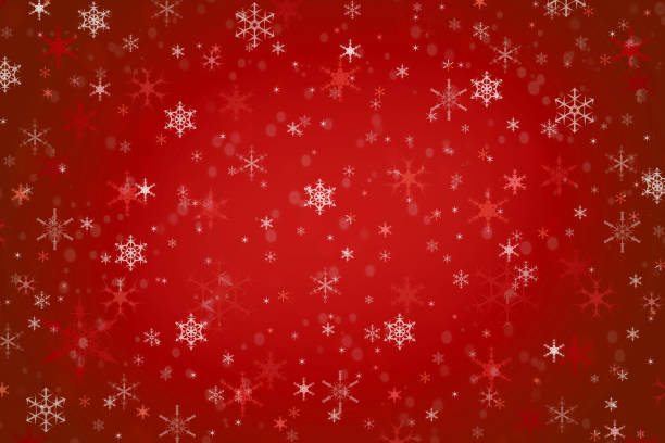 istock Abstract red Christmas winter background 1290745097