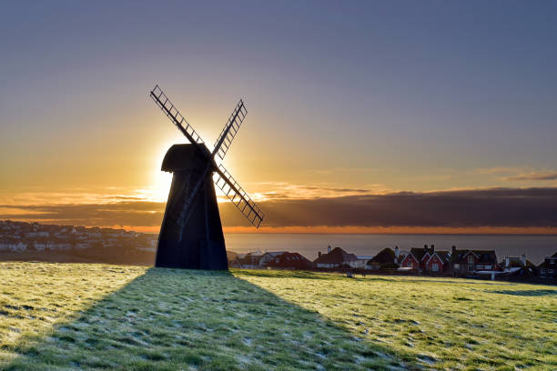 Windmill viewed from a footpath near Charing near Ashford in Kent, England