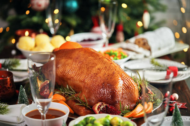 istock Traditional Christmas Duck Holiday Dinner 1290750520