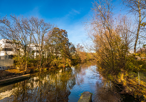 Niers near Willich / Viersen on a sunny autumn day.