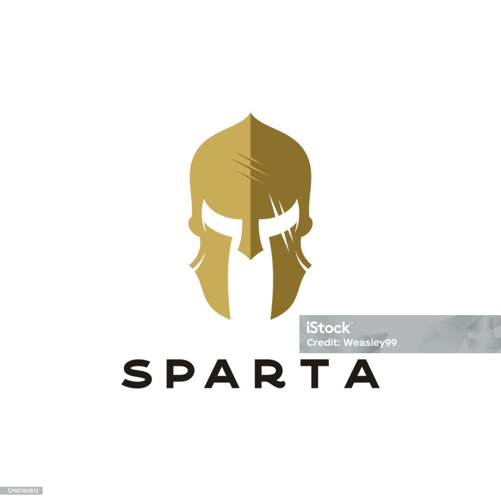 Sparta Or Spartan Helmet Logo Stock Illustration Sparta Greece Ancient