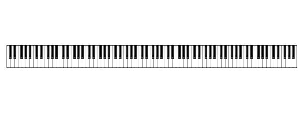 phím piano thực tế. bàn phím nhạc cụ. minh họa vectơ - dương cầm bàn phím âm nhạc hình minh họa sẵn có