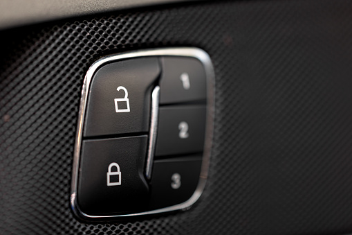 Car lock and unlock button