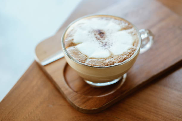 istock hot cappuccino mocha coffee with latte art 1290775744