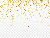 istock Christmas golden confetti. Falling shiny glitter in gold color. New year, birthday, valentines day design element. Holiday background 1290776126