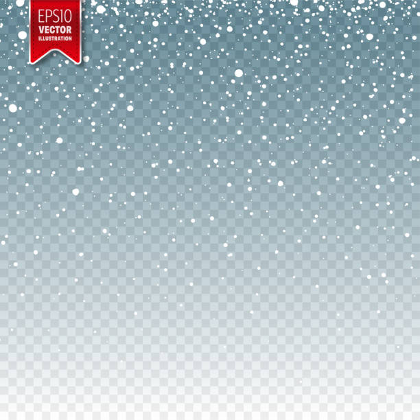 ilustrações, clipart, desenhos animados e ícones de neve com flocos de neve. fundo azul de inverno para feriados de natal ou ano novo. efeito de neve caindo. tempestade de gelo, queda de neve, gelo - colagem aleatoria