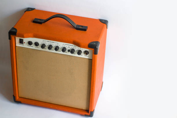 istock Orange Color Guitar Amplifier Speaker Sound System 1290790734