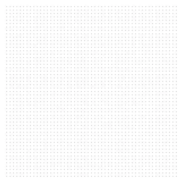 Vector illustration of Grid paper. Dotted grid on white background. Abstract dotted transparent illustration with dots. White geometric pattern for school, copybooks, notebooks, diary, notes, banners, print, books.