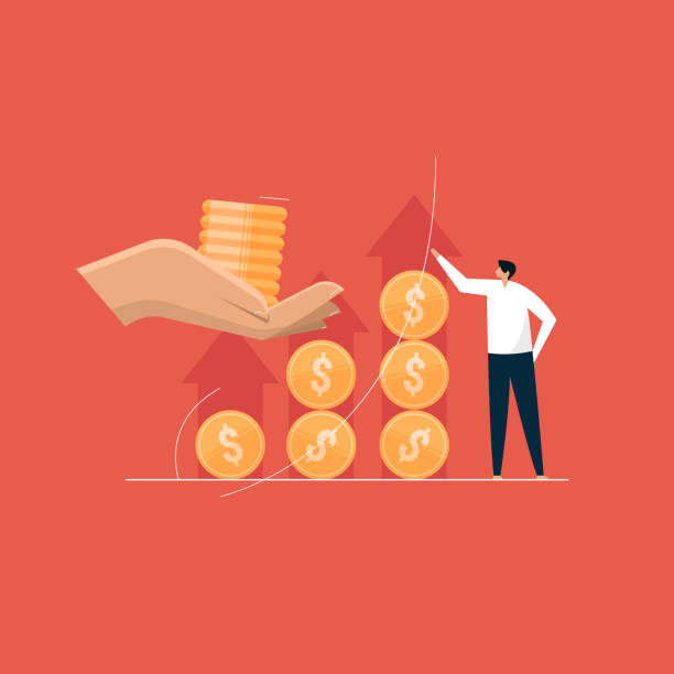 ilustrações de stock, clip art, desenhos animados e ícones de invest more to earn more, fund rising and long term investment concept - bundle