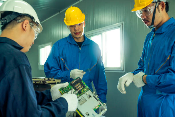 istock Professional engineering walking discuss inspecting with engineer team machinery factory area. Manager hand use tablet listenreport paper for internal audit. Quality assurance for manufacturing. 1290808182