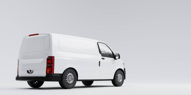istock Isolated Delivery Van 3d illustration 1290808185