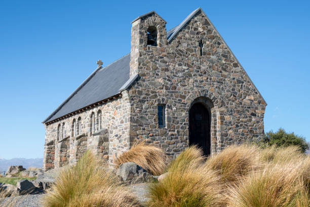 istock Historic small stone church at Tekapo 1290813285