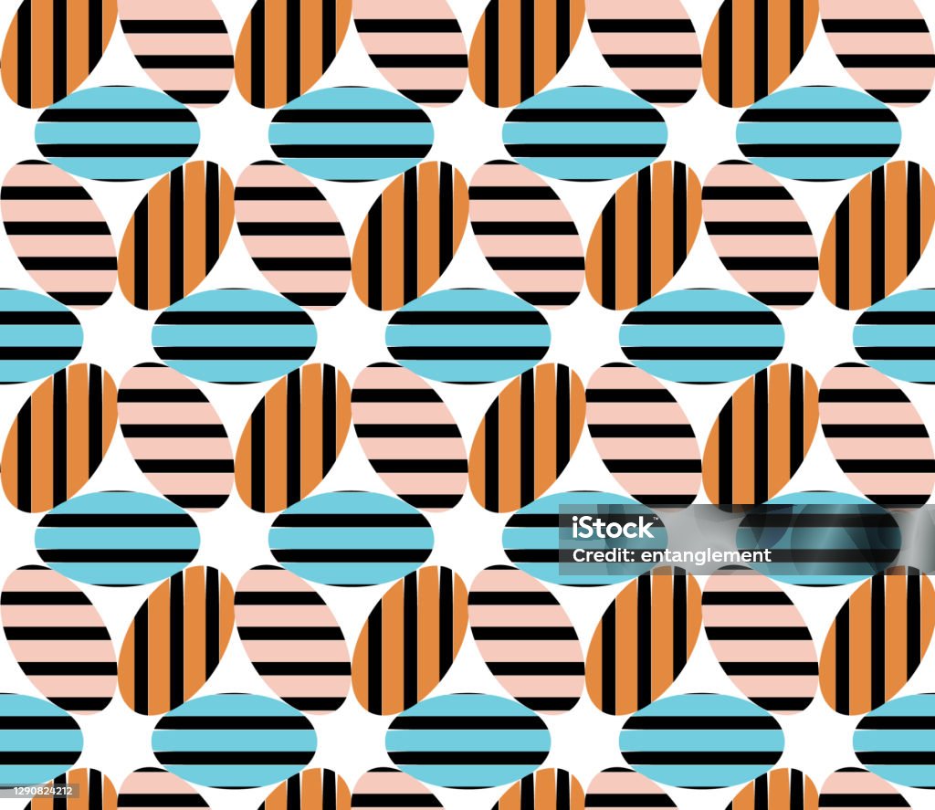 Seamless Pattern With Colored Segments Stock Illustration - Download ...