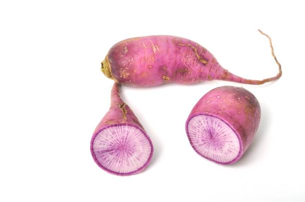 istock Purple radish on a white background 1290825108