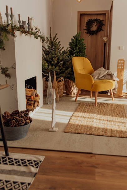 istock Stylized modern holiday decor in Scandinavian style in the sunlight at sunrise 1290826668