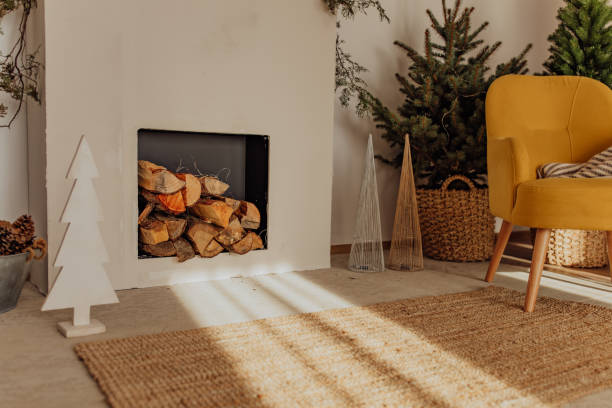 istock Stylized modern holiday decor in Scandinavian style in the sunlight at sunrise 1290826694