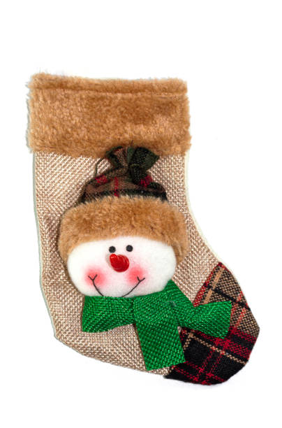 istock Happy snowman on a sock 1290828669