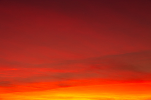 Beautiful sky. Clouds in twilight sky in evening. Colorful sky in twilight time.